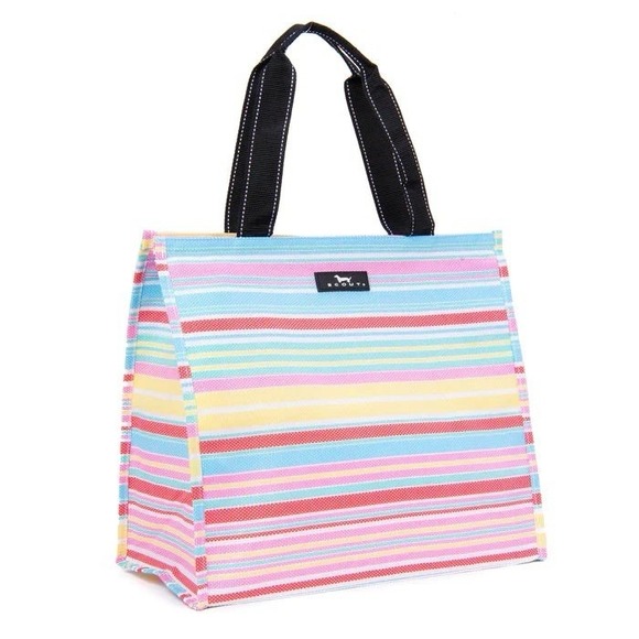 SCOUT Cold Shoulder Cooler Tote Ripe Stripe Large Zip Top Beach Picnic Bag - Picture 1 of 7